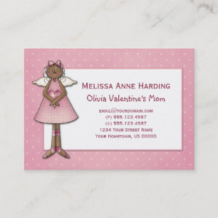 Mommy Calling Card Ethnic Pink Angel