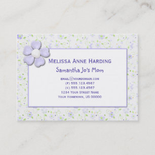 Mommy Calling Cards Tiny Purple Flowers
