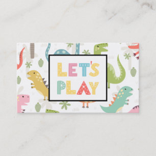 *~* Mommy Card - Play Date Card Colours Dinosaur