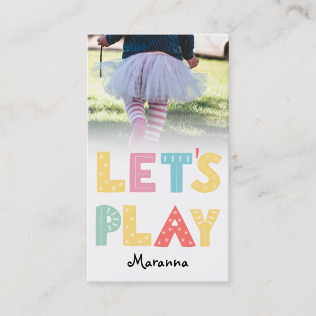 *~* Mommy Card - Play Date Card Playful Colours (Front)