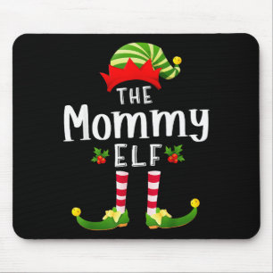 Mommy Christmas Elf Matching Pajama X-mas Party  Mouse Pad