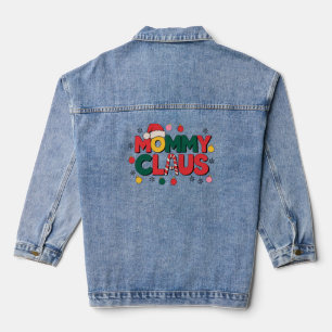 Mommy Claus Christmas Denim Jacket