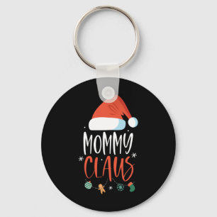 Mommy Claus Funny Family Christmas Couples Santa X Keychain
