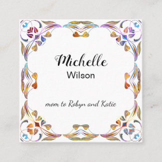 Mommy Contact Play Date Custom Stylish  Calling Card