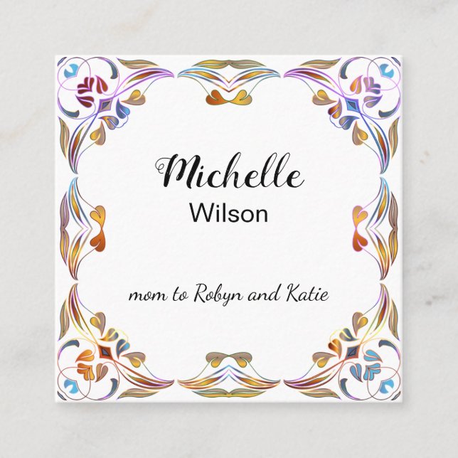 Mommy Contact Play Date Custom Stylish  Calling Card (Front)