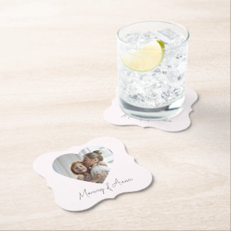 Mommy Custom Name & Photo | Paper Coaster
