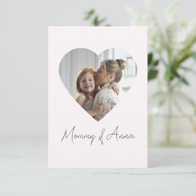 Mommy Custom Photo & Name Personalized Card (Standing Front)
