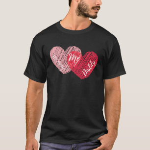 Mommy Daddy and Me Cute Hearts Valentine's Day T-Shirt