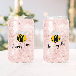 Mommy & Daddy Bee   New Parents Can Glass