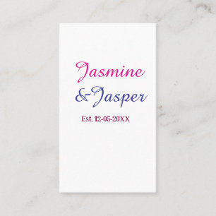 Mommy & Daddy new parents couple name est. year Business Card