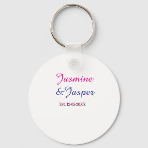 Mommy & Daddy new parents couple name est. year  Keychain