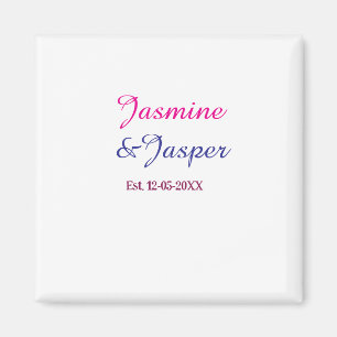 Mommy & Daddy new parents couple name est. year  Magnet