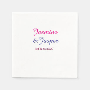 Mommy & Daddy new parents couple name est. year Napkin