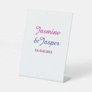 Mommy & Daddy new parents couple name est. year  Pedestal Sign