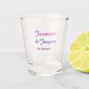 Mommy & Daddy new parents couple name est. year Shot Glass