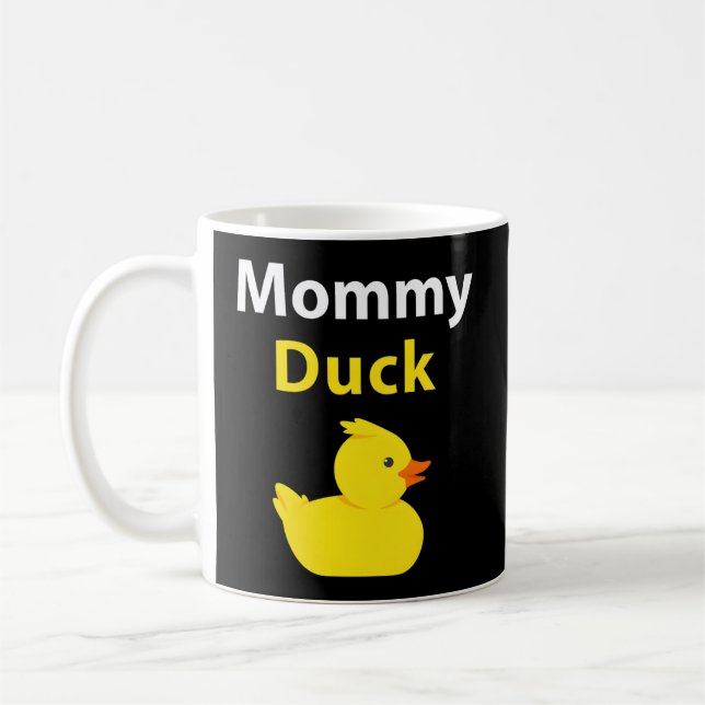 Mommy Duck Rubber Duck Mom Coffee Mug (Left)