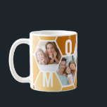 Mommy Editable 5 Photo 5 Letter Honeycomb Coffee Mug<br><div class="desc">Honeycomb coffee mug, personalized with 5 of your favourite photos and printed with a 5 letter name, such as MOMMY. The design features a honeycomb photo collage in shades of cream beige honey and burnt orange. If you want to change the colours, click "customize further" and click each hexagon that...</div>