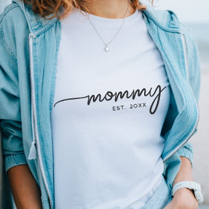 Mommy Elegant Typography Custom Date Gift For Mom Sweatshirt