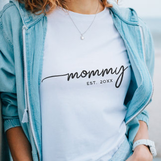 Mommy Elegant Typography Custom Date Gift For Mom Sweatshirt