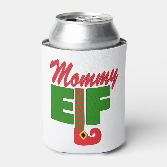 Mommy Elf   Can Cooler (Can Front)