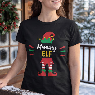Mommy Elf Matching Family Christmas Holiday T-Shirt