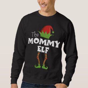 Mommy Elf Xmas Pajama Sweatshirt