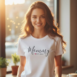 Mommy Est.   Custom T-Shirt
