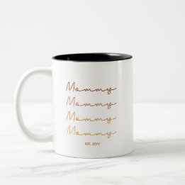 Mommy Established | Mom Gift Earth-Tone Coffee Mug