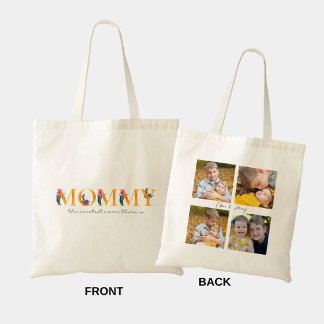 Mommy Floral Custom Photo Sac fourre-tout