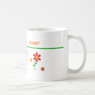 MOMMY FLOWERED PERSONALIZED MUG