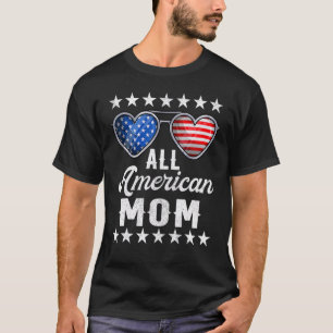 Mommy Fourth Of July Womens All American Mom Us T-Shirt