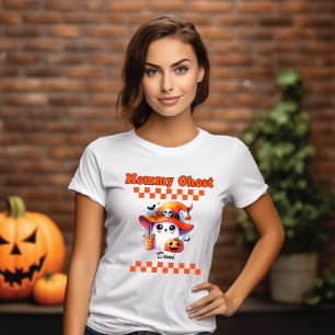 Mommy Ghost Personalized Name Halloween Gift T-Shirt