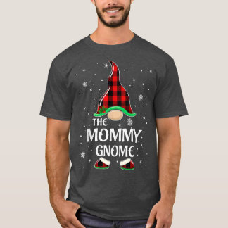 Mommy Gnome Buffalo Plaid Matching Family Christma T-Shirt