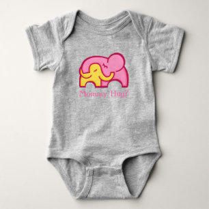 Mommy hug? baby and mom elephant baby's tee
