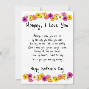 Mommy, I Love You Holiday Card