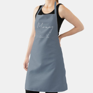 Mommy I Love You Slate Grey Colour Apron