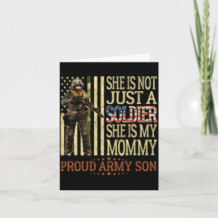 Mommy Is Soldier Hero - Proud Army Son Military Card