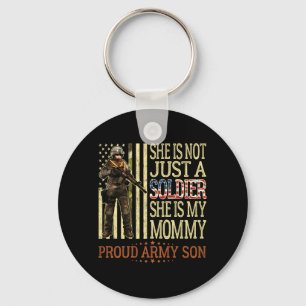 Mommy Is Soldier Hero - Proud Army Son Military Keychain