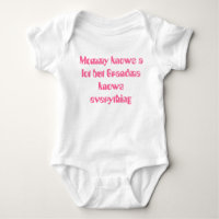 Mommy knows creeper. baby bodysuit