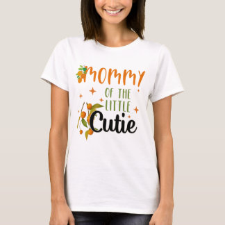 Mommy Little Cutie 1st Birthday Party Baby Shower  T-Shirt