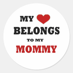Mommy Love Classic Round Sticker
