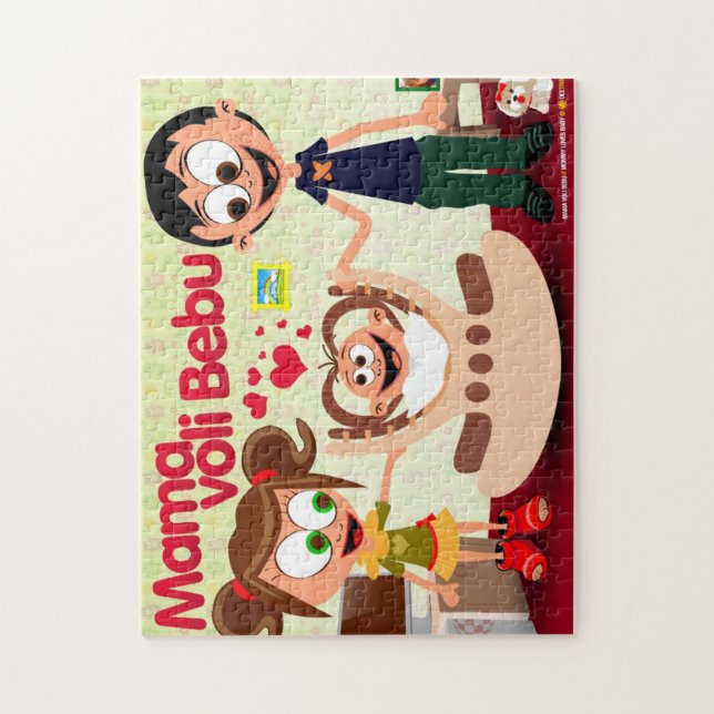 Mommy Loves Baby (Mama Voli Bebu) Puzzle Zazzle