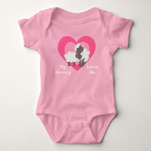Mommy Loves Me Lamb Baby Bodysuit