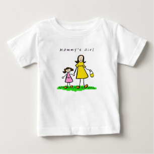 Mommy & Me (Brunette with Title) Baby T-Shirt