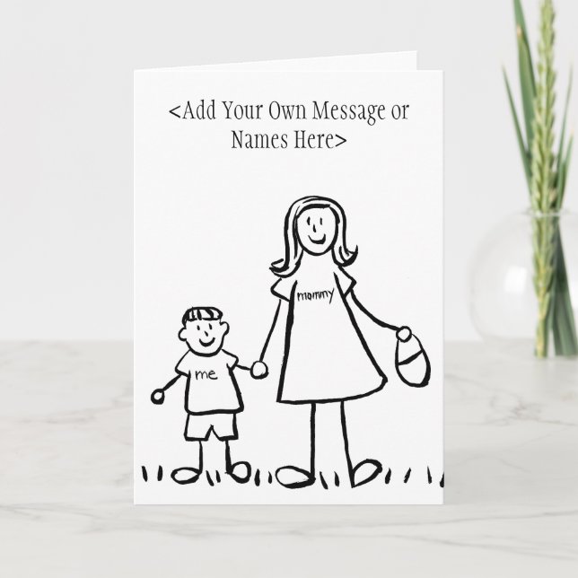 Mommy & Me - Customize Greeting or Note Cards (Front)