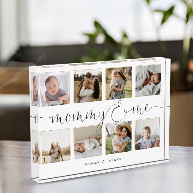 Mommy & Me Elegant Script | Photo Grid Collage Block (Creator Uploaded)