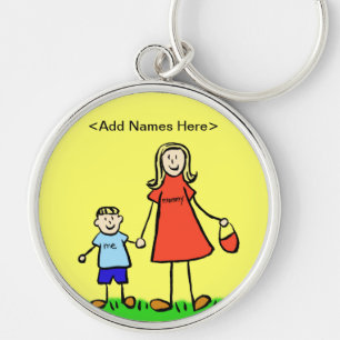 Mommy & Me Keychain (Blonde Customize Names)