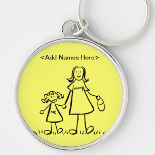 Mommy & Me Keychain (Customize Names Option)