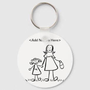 Mommy & Me Keychain (Customize Names Option)