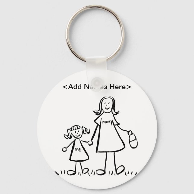 Mommy & Me Keychain (Customize Names Option) (Front)
